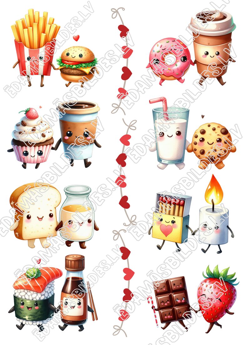 Cukura papīrs ar apdruku " Tu un es"